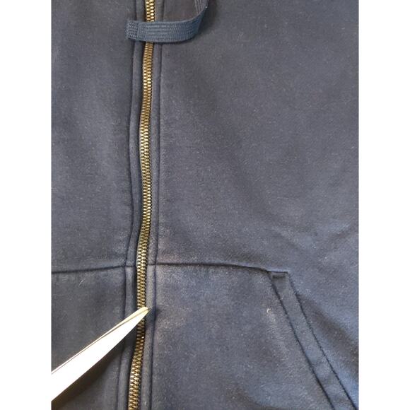 Adidas Men's Size Small Full Zip Classic Blue Hoodie - Picture 4 of 8